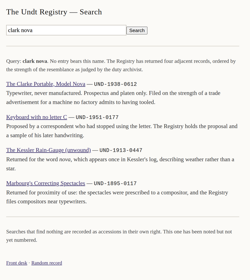 UnDT Registry Search