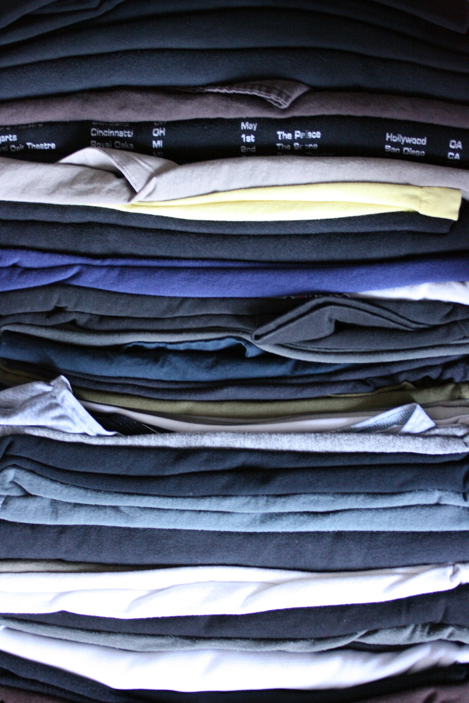 neatly pressed and folded laundry
